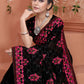 Trendy Saree Georgette Black Embroidered Saree