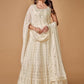 Gown Georgette Off White Sequins Gown