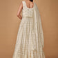 Gown Georgette Off White Sequins Gown