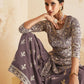 Salwar Suit Chinon Georgette Lavender Sequins Salwar Kameez
