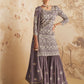 Salwar Suit Chinon Georgette Lavender Sequins Salwar Kameez