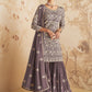 Salwar Suit Chinon Georgette Lavender Sequins Salwar Kameez