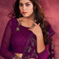 Contemporary Georgette Purple Fancy Work Saree