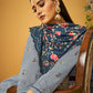 Palazzo Salwar Suit Georgette Grey Embroidered Salwar Kameez