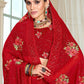 Trendy Saree Georgette Red Embroidered Saree