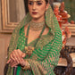 Contemporary Georgette Green Patch Border Saree