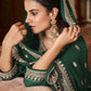 Palazzo Salwar Suit Georgette Green Diamond Salwar Kameez