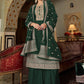 Palazzo Salwar Suit Georgette Green Diamond Salwar Kameez