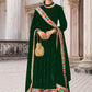 Salwar Suit Georgette Green Embroidered Salwar Kameez