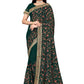 Trendy Saree Georgette Green Embroidered Saree