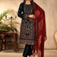 Salwar Suit Georgette Green Embroidered Salwar Kameez