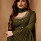 Salwar Suit Georgette Green Embroidered Salwar Kameez