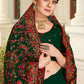 Trendy Saree Georgette Green Embroidered Saree
