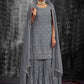 Salwar Suit Georgette Grey Mirror Salwar Kameez