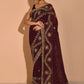 Trendy Saree Georgette Brown Embroidered Saree