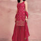 Readymade Style Georgette Hot Pink Sequins Salwar Kameez