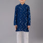 Kurta Pyjama Georgette Blue Embroidered Kids