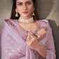 Trendy Saree Georgette Lavender Mirror Saree