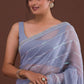 Classic Georgette Lavender Diamond Saree