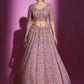 Lehenga Choli Georgette Mauve Swarovski Lehenga Choli