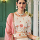 Lehenga Choli Georgette Off White Embroidered Lehenga Choli