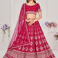 Lehenga Choli Georgette Hot Pink Embroidered Lehenga Choli