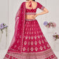 Lehenga Choli Georgette Hot Pink Embroidered Lehenga Choli