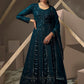 Gown Georgette Black Lucknowi Work Gown