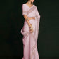 Classic Georgette Pink Lucknowi Work Saree