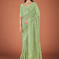 Trendy Saree Georgette Sea Green Lucknowi Work Saree
