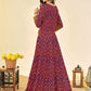 Anarkali Suit Georgette Purple Embroidered Salwar Kameez