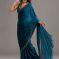 Classic Georgette Morpeach Diamond Saree