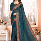 Traditional Saree Georgette Morpeach Embroidered Saree