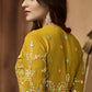 Anarkali Suit Georgette Mustard Embroidered Salwar Kameez