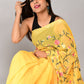 Trendy Saree Georgette Mustard Embroidered Saree