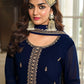 Trendy Suit Georgette Blue Embroidered Salwar Kameez