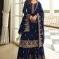 Trendy Suit Georgette Blue Embroidered Salwar Kameez