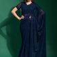 Classic Georgette Blue Diamond Saree
