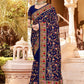 Trendy Saree Georgette Blue Embroidered Saree