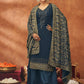 Palazzo Salwar Suit Georgette Viscose Blue Diamond Salwar Kameez