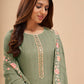 Salwar Suit Georgette Green Embroidered Salwar Kameez