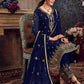 Salwar Suit Georgette Blue Embroidered Salwar Kameez