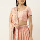 Lehenga Choli Georgette Peach Embroidered Lehenga Choli