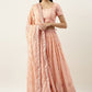 Lehenga Choli Georgette Peach Embroidered Lehenga Choli