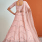 Lehenga Choli Georgette Peach Sequins Lehenga Choli