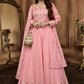 Salwar Suit Georgette Pink Embroidered Salwar Kameez