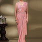 Trendy Saree Georgette Pink Patch Border Saree