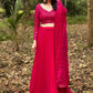 Lehenga Choli Georgette Magenta Plain Lehenga Choli