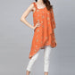 Designer Kurti Georgette Orange Print Kurtis