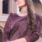 Classic Georgette Wine Print Saree